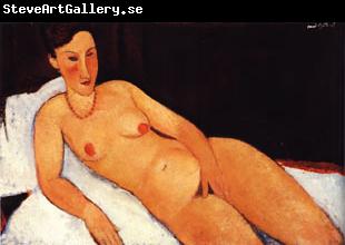 Amedeo Modigliani Nude with Coral Necklace